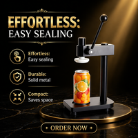 Machine de scellage manuelle commerciale de haute qualité pour canettes en plastique PET, scelleuse de canettes de boissons et de sodas, couvercles en aluminium
