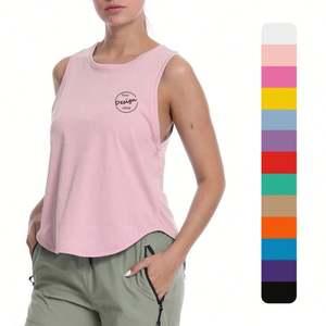 Camiseta sin mangas deportiva con abertura en la espalda, ropa de Yoga de secado rápido, chaleco holgado para correr y Fitness, camisetas sin mangas para mujer, camiseta sin mangas para Yoga - Product Image 2