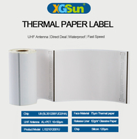 XGSun UHF RFID Etiqueta logística Impresión térmica de gran tamaño U9 Chip impermeable para sistema de gestión de almacenes RFID