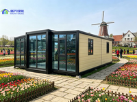 Maison conteneur extensible, structure en acier galvanisé, bureau temporaire préfabriqué, résistant au vent et au feu