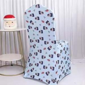 Funda de Silla de Spandex Elástica Personalizada para Uso en Comedores de Hotel, Duradera, Lavable a Máquina, Cálida, Suave, Cómoda, con Logotipo Personalizado para Bodas - Product Image 3