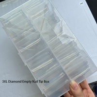 Boîte de Rangement XXL pour Capsules d'Ongles Marque Privée Personnalisée Numérotée en Plastique Transparent Noir Vide Rose