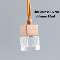 Diffuseur d'huiles essentielles moderne en verre carré de 8 ml, pour voiture et maison, désodorisant, flacon de parfum à clipser, couleurs personnalisées, vide, non toxique