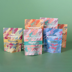 Tùy chỉnh Nhựa đứng doypack Túi mùi bằng chứng Gummies bao bì 3.5 gram Mylar Túi logo cho thực phẩm 1/8oz 1g 3.5g 7g 14g 28g - Product Image 1