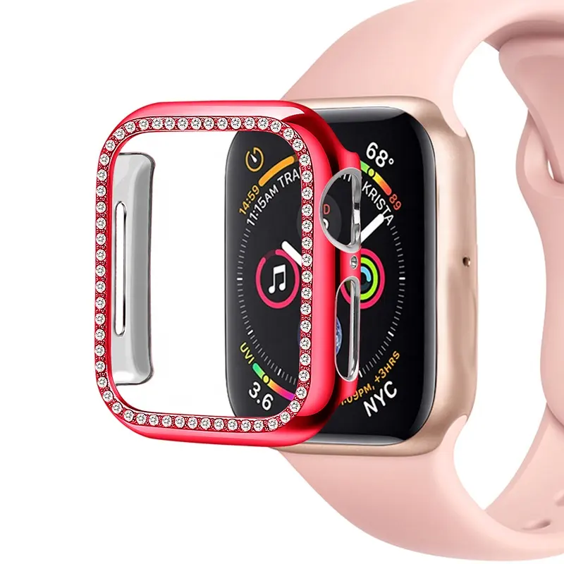 हीरा बम्पर सुरक्षात्मक मामले के लिए एप्पल घड़ी कवर श्रृंखला 7 एसई 65432 Iwatch के लिए 41MM 45MM 40mm 44mm स्मार्ट कंगन सामान