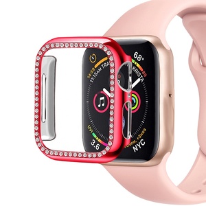 Custodia protettiva per paraurti diamantata per <span class=keywords><strong>Apple</strong></span> <span class=keywords><strong>Watch</strong></span> Cover Series 7 <span class=keywords><strong>SE</strong></span> 65432 41MM 45MM per Iwatch 40mm 44mm Smart bracciale accessori - Product Image 1