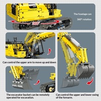 57023 1246+PCS Excavatrice RC 1:20, Véhicule d'ingénierie haute technologie entièrement fonctionnel, Modèle de briques MOC, Jouet, Cadeau de festival pour enfants