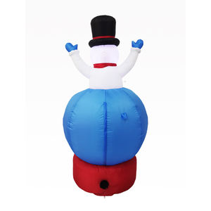 Décoration de jardin gonflable de Noël, boule scintillante de 7 pieds, bonhomme de neige, globe gonflable avec lumière LED - Product Image 3