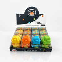 Nouveau Bloc de Canard Carré Squishy Mignon en Forme de Cube, à Remontée Lente, Anti-Stress, Jouet à Presser, Cadeau pour Enfants, avec Boîte de Présentation, Vente en Gros