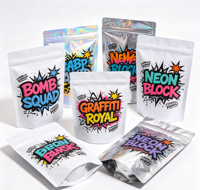 Sachets Mylar 3.5 personnalisés imprimés, refermables, anti-odeur, avec fermeture éclair, pour bonbons et herbes, 7g 14g, pochette autoportante