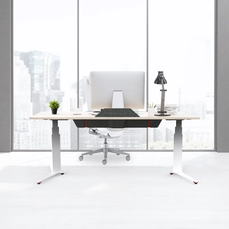 ZGO meja elektronik ergonomis, meja berdiri pintar tinggi dapat disesuaikan untuk kantor