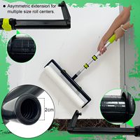 Kit de peinture industriel DIY : Rouleau de peinture en polyester de 18 po, ensemble de 10 pièces, perche d'extension de 4,7 pi, bac et pinceau pour peinture de grandes surfaces en hauteur
