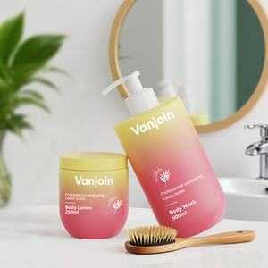 Ensemble de flacons pompe pour shampooing et revitalisant pour bébé, crème pour le corps, beurre corporel, crème, avec boîte, couleurs dégradées mates de luxe - Product Image 2