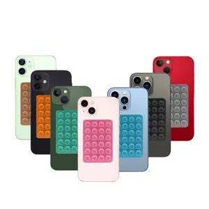 2024 New Arrival Universal Leather Case Silicone Pad 24pcs Suction Cups Cell Phone Holder for iphone 15 pro max