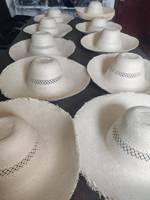 ND447 Chapeaux Western en Matières Naturelles de Haute Qualité Tissées, Glaçurés, Japonais & Shantung 5BU Ivoire ou Couleurs Mixtes JS-015