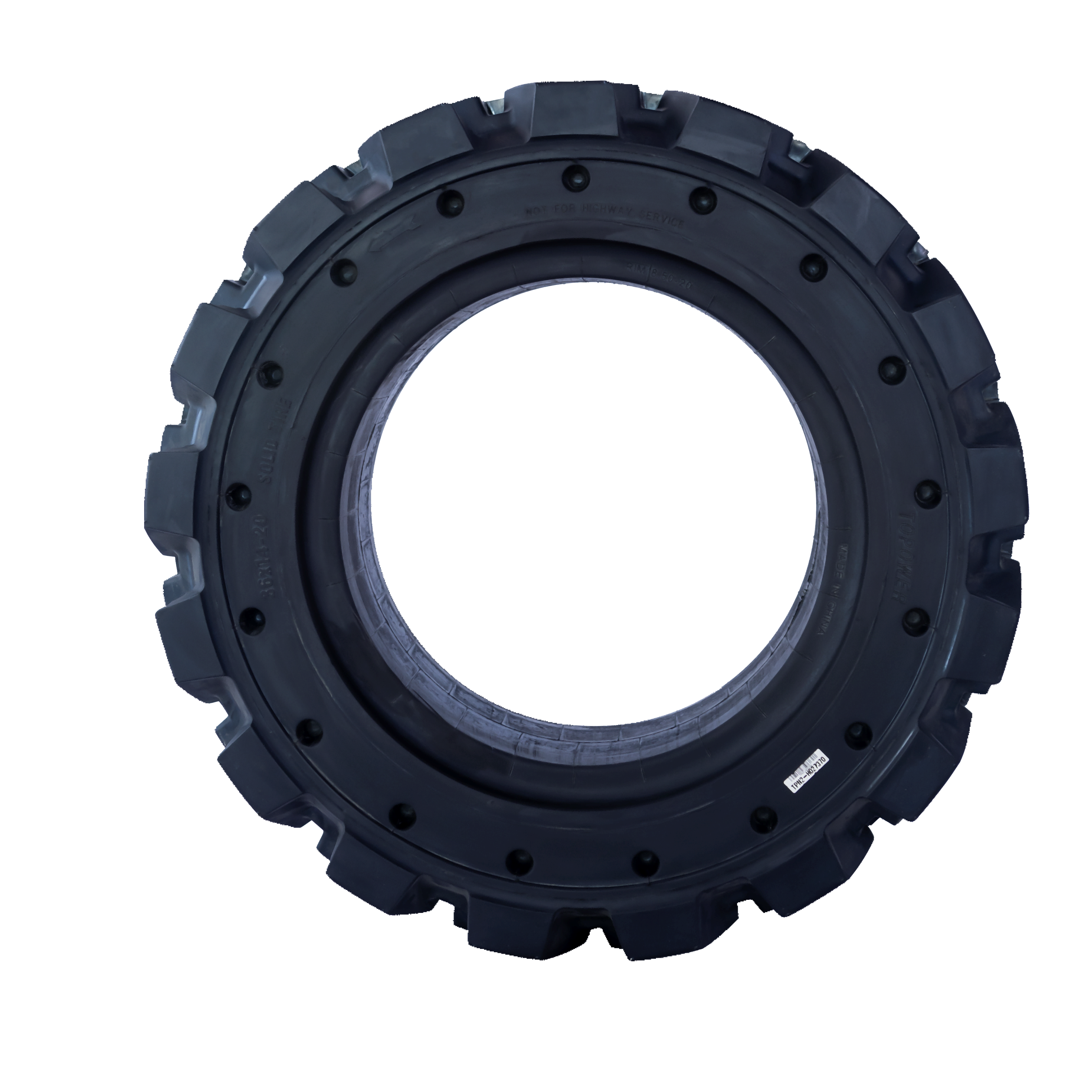 Chinese Topower Factory Direct Sale Solid Tire Solid Rubber Skid Steer Loader Tyre AWP Wheel 445/65-24 14.00-24 16/70-16