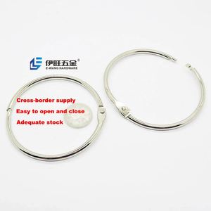 Yiwang แหวนเงินนิเกิลชุบเงิน3นิ้วแหวนใบหลวมสำหรับผูกหนังสือ - Product Image 1