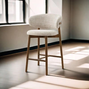 Tabourets de <span class=keywords><strong>bar</strong></span> hauts en tissu rembourré avec structure en <span class=keywords><strong>bois</strong></span> massif de frêne côtier, vente en gros pour îles de cuisine et bars domestiques en Australie - Product Image 4