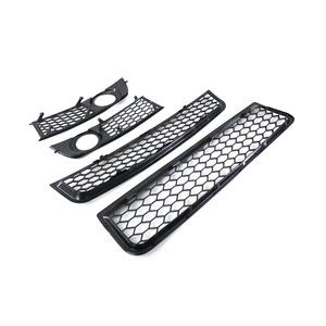 Audi A4B6 Lower Grille Honeycomb Fog <b>Light</b> Mesh Glossy Black Retrofit Upgrade 2002-2006 - Product Image 2