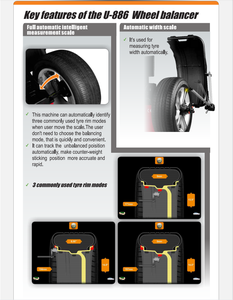 휠 밸런서 밸런싱 머신 타이어 샵 용 밸런싱 장비 - Product Image 3