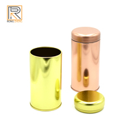 Boîtes en fer blanc circulaires vides personnalisées en gros avec couvercle couronne, conteneur scellé pour emballage de 30g de matcha, café, bonbons et chocolat