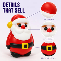 Balles anti-stress en PU à remontée lente, jouets sensoriels de Noël pour cadeaux de fête