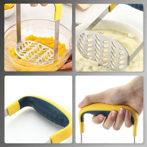 Wholesale Stainless Steel Potato Pusher Pressed Masher Puree Fruit Maker Smooth Mashed Potatoes Crusher <b>Kitchen</b> <b>Gadget</b> - Product Image 6