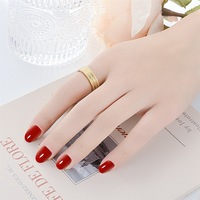 Europäische und amerikanische einfache Mode vergoldete Edelstahlringe Matte Gold Paar Fingerring Großhandel