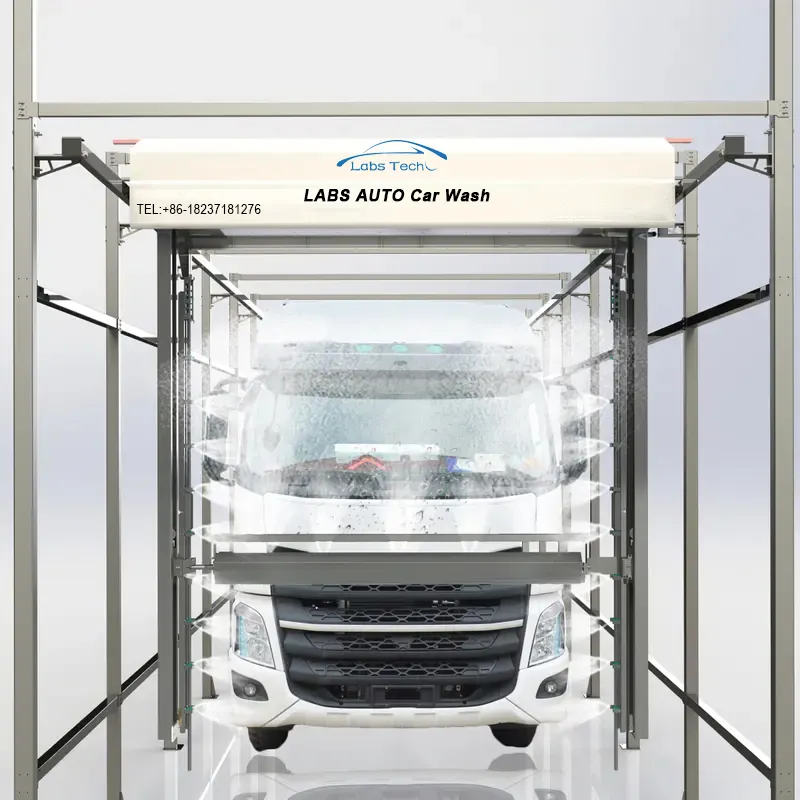 מכונת שטיפת רכב אוטומטית במנהרה בשירות עצמי ניקוי מהיר מכונת שטיפת רכב אוטומטית