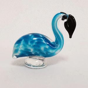 น่ารัก<span class=keywords><strong>แก้ว</strong></span><span class=keywords><strong>สี</strong></span><span class=keywords><strong>ฟ้า</strong></span> Flamingos ประติมากรรมหัตถกรรมคนรักสัตว์เขตร้อนหุ่นเดสก์ท็อปนกเคลือบ Flamingos รูปปั้นสําหรับวันหยุดของขวัญ - Product Image 2