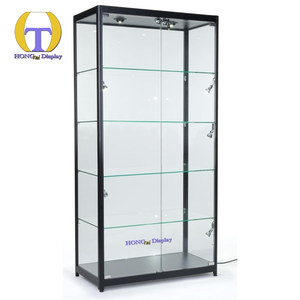 Hiện đại bán lẻ vitrine Tempered Glass LED Strip ánh sáng heavy duty có thể điều chỉnh Kệ khói cửa hàng hiển thị armoire giới thiệu thanh lịch - Product Image 3