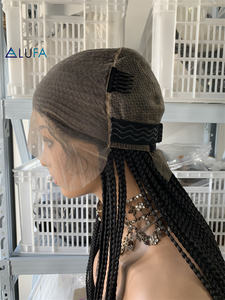 DX616 Meilleures ventes Perruque synthétique tressée longue de 30 pouces 360 Lace Front avec tresses cornrow pour femmes noires - Product Image 2