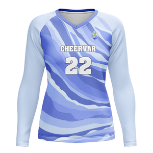 เสื้อวอลเลย์บอลแขนยาวคอวีสำหรับผู้หญิงยืดหยุ่นได้ - Product Image 3