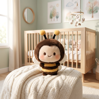 Peluche abeille personnalisée certifiée CE CPC, OEM ODM, avec logo personnalisé, faible MOQ