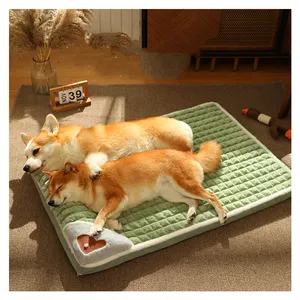 Pelliccia sintetica soffice raffreddamento indistruttibile personalizzato grande cane portatile Memory Foam di lusso ortopedico letto per cani letti per animali domestici