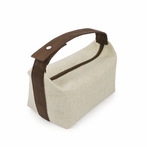 Sac à main en jute mini premium avec logo personnalisé, poignée large en tissu, fermeture éclair, sac cadeau d'entreprise, fabricant OEM ODM - Product Image 1