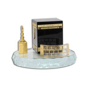 Modelo de casa de cristal personalizado de 10 * 6.5cm con base redonda, adornos islámicos de cristal, envío directo/al por mayor - Product Image 3