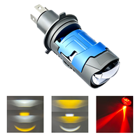 Lampu Proyektor X5 45W Sinar Tajam Merah Biru Devil Eye Putih Amber Lampu Depan Tahan Air untuk Mobil Motor