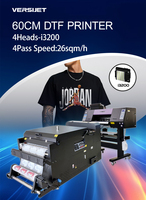 VERSIJET 4 Head Digital Integrated DTF T-Shirt Printer Otomatis Roll-To-Roll Tinta Pigmen Multiwarna Baru Garansi 1 Tahun