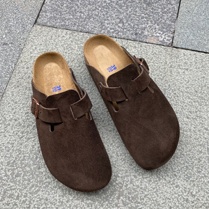 Birkenstocks para <span class=keywords><strong>Mujer</strong></span>, Zuecos Cerrados Transpirables y Suaves para Invierno, Mules con Diseño Sólido, de Gamuza, Cuero, Plataforma de Corcho y <span class=keywords><strong>Eva</strong></span> - Product Image 1