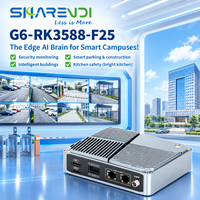 Mini PC AI Edge Computing ARM RK3588 8 cœurs 64 bits 6TOPS NPU Double Ethernet Gigabit 2xHD Décodage vidéo 4K 8K Analyse vidéo