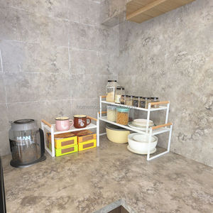 Organizador de Estantes para Despensa de Cocina, Estante de Almacenamiento Metálico para Encimera, Organizador de Estantes Apilables - Product Image 2