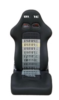 JIABEIR 9019 Sièges de course universels noirs réglables pour simulateur de conduite avec station de jeu et simulateur de glissière pour véhicule