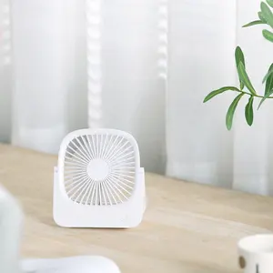 Portable Rechargeable USB Desk Fan with Lithium Battery for Office Mini Fashion Design Noiseless Operation with 3-speed Options