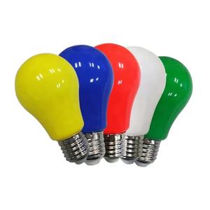 Precio de fábrica <span class=keywords><strong>PC</strong></span> 1W A60 Bombilla Rojo Azul Verde Cubierta Múltiples colores Bombilla LED Iluminación ambiental decorativa - Product Image 4