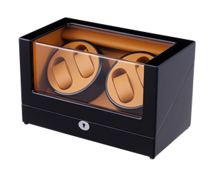 4 + 0 Sang Trọng Tự Động Xem Winder Box Trường Hợp An Toàn Gỗ Xem Shaker Đồng Hồ Lưu Trữ Hiển Thị 4 Khe Cắm Với Điều Khiển Hướng Open-Stop - Product Image 4