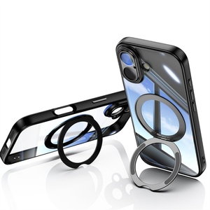 360 ° Funda para Teléfono con Soporte Giratorio y Protector de Lente para iPhone 17 16 15 14 13 12 Pro Max Air, Cubierta Mate con Soporte Magnético - Product Image 5