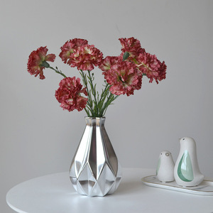 ดอกคาร์เนชั่นประดิษฐ์ดอกไม้ปลอมดอกคาร์เนชั่นสีชมพูสีขาวสำหรับตกแต่งบ้าน IJ019 - Product Image 4