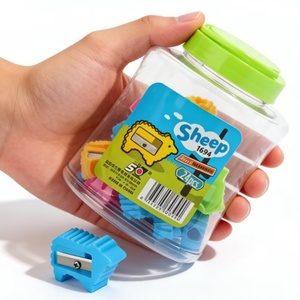 Taille-crayon amusant en forme de mouton, petit format, couleurs vives, en plastique, tendance, idéal pour les enfants et les étudiants, parfait comme cadeau de papeterie. - Product Image 1