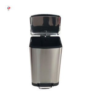 Papelera con tapa de acero inoxidable, bote de basura para oficina, <span class=keywords><strong>precio</strong></span> de fábrica - Product Image 3